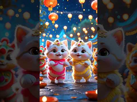 Fun-filled Mid-Autumn Night with the Wizard Kittens! #cats #shorts #animation