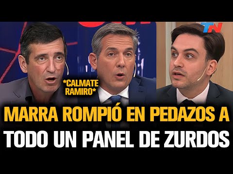 MARRA ROMPIÓ EN PEDAZOS A TODO UN PANEL DE ZURDOS