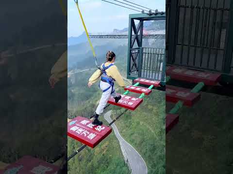 Bungee Jumping With Rope In Beautiful Place  Asmr Bungee Jumping#funny#travel