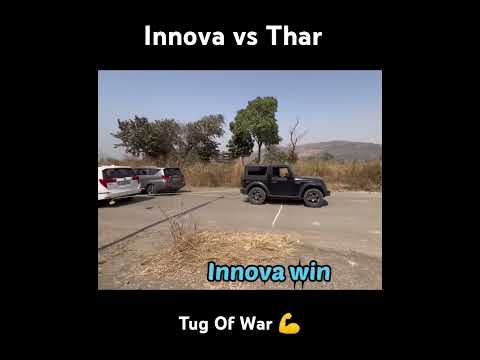 2 Innova vs 1 Thar Tug Of War #shorts #innova #thar #cars #car