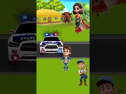 चोर को पुलिस ने पकड़ा ~ mini wood toy - woodworking art skills / wood / hand crafts / #shorts