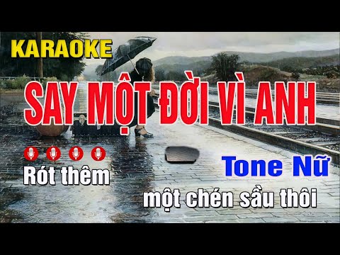 Say Một Đời Vì Em Karaoke Tone Nữ (G#m) Beat Vừa | Trung Hiếu Karaoke