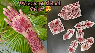 Waterproof Instant Henna Stickers #henna #stylishmehndidesign #mehandi #temporarytattoo