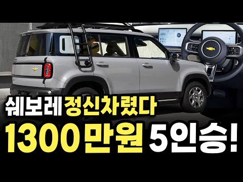 [최초공개] 1천만원대 쉐보레 신형 SUV 등장!! 소비자에겐 천국이지만 현대차에겐 재앙이라는 이유