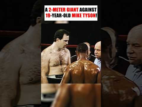 MIKE TYSON, 19 YEARS OLD, FACES A 2-METER GIANT! #boxing #miketyson #shorts #foryou #fyp