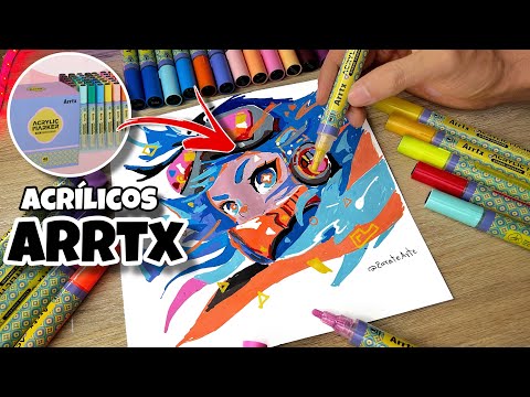 PRIMERA VEZ dibujando con Marcadores Acrílicos ARRTX (Dibujo ÉPICO)