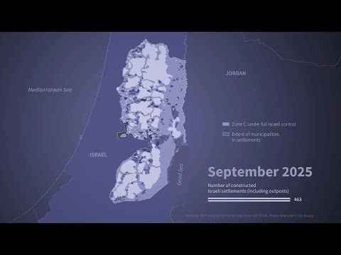 ANIMATED MAP: Israeli settlements in the occupied West Bank | AFP Animé