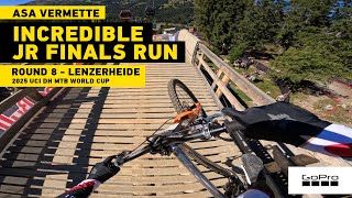 GoPro: Asa Vermette puts down an Incredible Jr Finals Winning Run - '25 UCI DH MTB World Cup