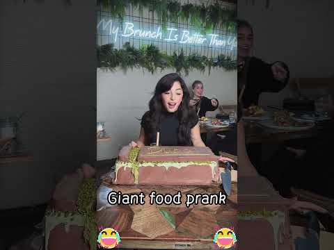 Giant food prank #funnymoments #food #foodprank #giantfood #moment #reaction #fail #challenges