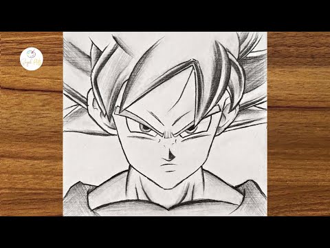 How to draw Goku (Ultra Instinct) | Goku Ultra Instict Drawing Step by Step | Easy anime drawing