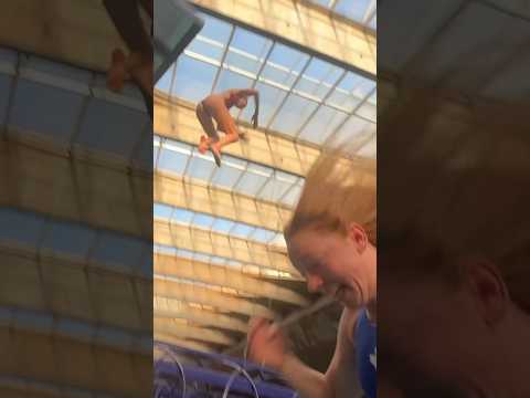 Almost landed on each other from 6 stories high 😳 #bravegang #shorts