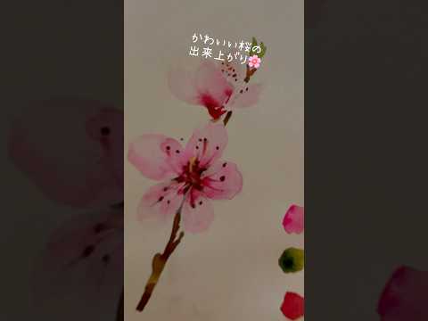 水彩で桜の花を描くには🌸#透明水彩 #水彩イラスト #水彩メイキング #描き方 #水彩画