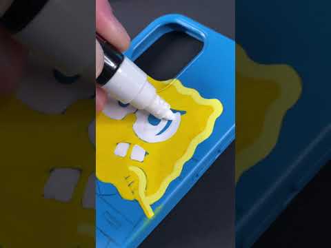 Custom Phone Case using Posca Markers! #shorts