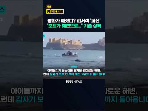 피서객 사이 의문의 <strong>보트</strong> 한 척? 남성 9명 '우르르'…정체 뭐길래 / KNN