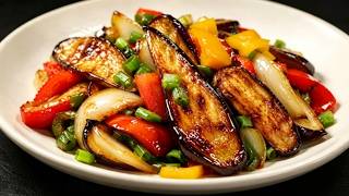 Knusprige Auberginen mit Paprika! Ein geniales Rezept besser als Fleisch!