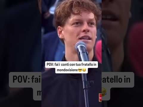 Sinner regola i conti con il fratello mondovisione.. ๐โค๏ธ #tennis #foryou #sinner #perte #memes