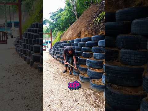 Mẹo chống sạt lở từ lớp xe #shorts