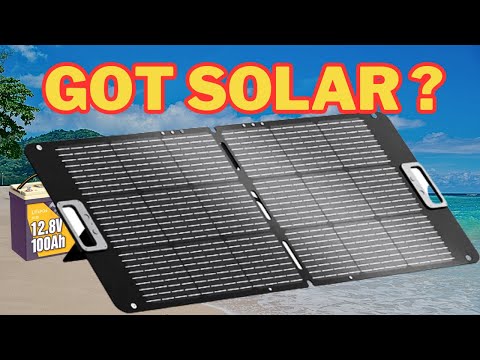 How to setup and use a Power Queen 100 Watt Portable Solar Panel !