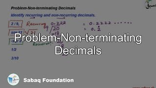 Problem-Non-terminating Decimals