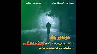 خوندور نظم||نه تنګ دزندګۍ یم نه کور نه چاشړلي||اواز:قاضی ملا عادل #ابوعکرمه