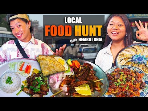 Nepal’s Cheapest & Tastiest Street Food | Local Food in Kathmandu Under Rs.150🤯Ft. @hemraz_rai