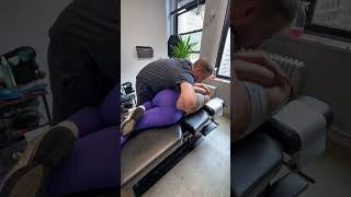 She had lower back pain so we gave her a full body adjustment for relief
