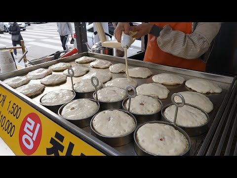 손에 반죽 안묻히고 만드는 링 호떡! / ring hotteok, sweet pancake - korean street food