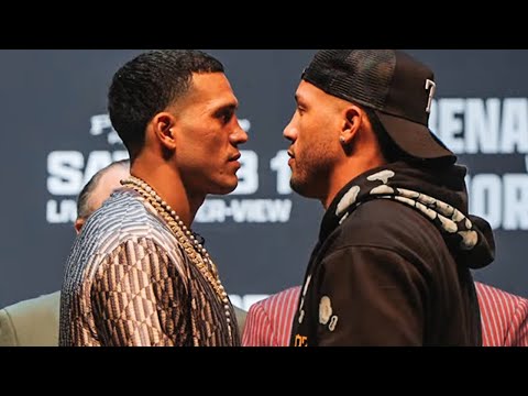 David Benavidez STARES DOWN & BRUSHES OFF David Morrell during HEATED FIRST FACE OFF