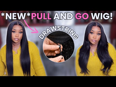 OMG! 😍 NEW PULL & GO WIG W/ DRAWSTRING! 🙌  EASY WAY TO FIX OVER PLUCKED LACE WIG! X NADULA HAIR