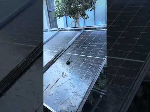 Cleaning solar panels — this easy, this fast!