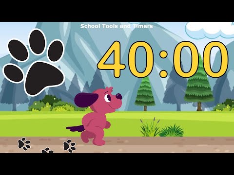 40 Minute Countdown Timer - Happy Puppy! 🐶🐾