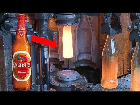इस तरह फैक्ट्री में बनाई जाती है दारू की बोतले | Top Glass Bottle Making Factory
