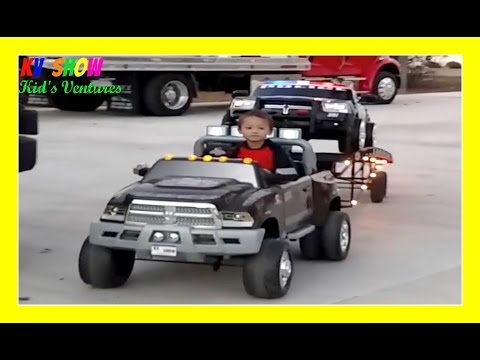 Trying To Load The Power Wheel Dodge Police Car!