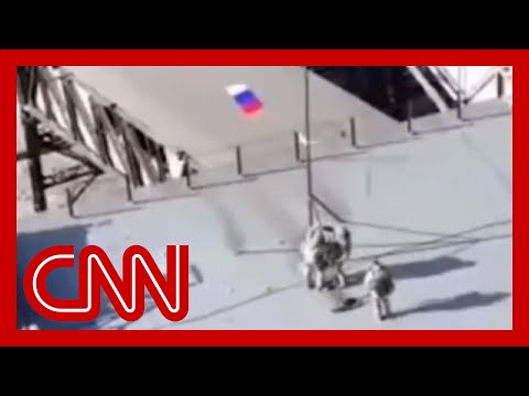 Video appears to show Russian troops raising flag above Avdiivka