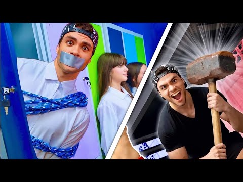 Testei o capacete mais RESISTENTE do mundo / Sobrevivi na escola mais terrível do mundo