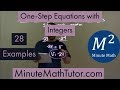 Solving One-Step Equations