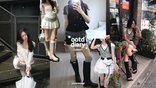 [SUB] 𝒐𝒐𝒕𝒅 𝒅𝒊𝒂𝒓𝒚 장마철엔 이렇게 입어주세요 . . 여름 레인부츠 코디｡꙳₊