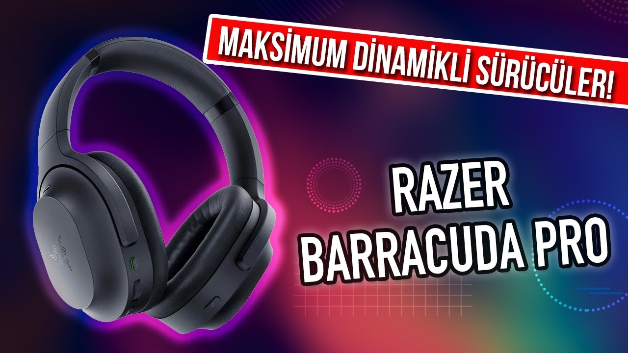 RAZER BARRACUDA PRO KABLOSUZ OYUNCU KULAKLIĞI - SİYAH - Vatan