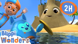 Islands Are A Shore Thing! | Blippi Wonders | Preschool Learning | Moonbug Tiny TV