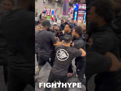 Devin haney & ryan garcia nearly comes to blows at first face to face run in