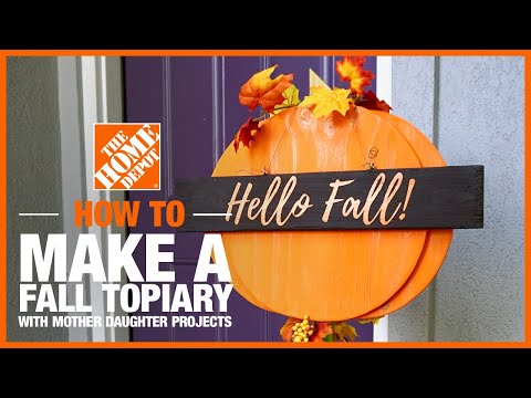 How to Build a Decorative Fall Topiary