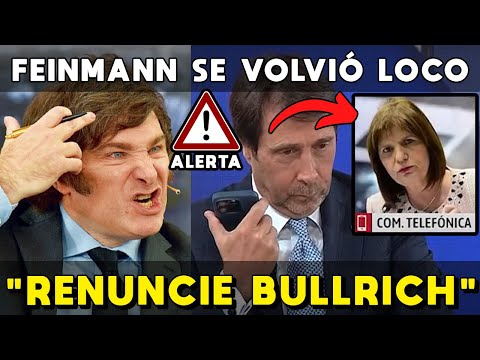 FEINMANN PIDIÓ A MILEI LA RENUNCIA DE BULLRICH 🔴 SE VOLVIÓ LOCO: ELLA LO LLAMÓ EN VIVO Y SE PUDRIÓ