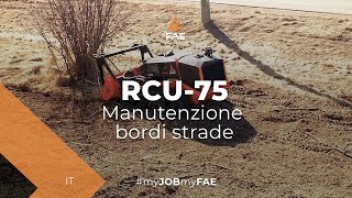 Video - FAE RCU-75 - Veicolo radiocomandato con trincia forestale ripulisce un bordo strada