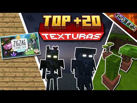 Top 20 MEJORES TEXTURAS para Minecraft BEDROCK 1.21+