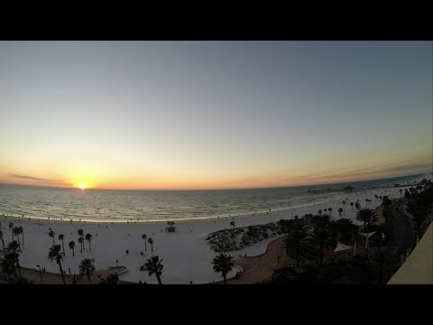 Sunset timelapse at Clearwater Beach Florida (with music)