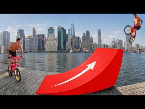 Launching BMX Bikes Into NYC Hudson River!