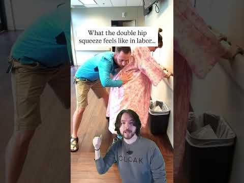 give your partner something to do during labor! The double hip squeeze is our students favorite