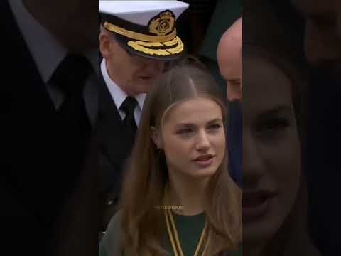 Princess leonor attended the ceremony elegantly. cr: casarealtv