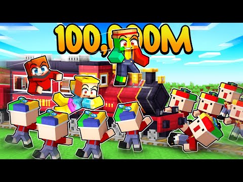J'ai CONSTRUIT un Train de GUERRE pour Affronter 10 000 Kikoo sur MInecraft !