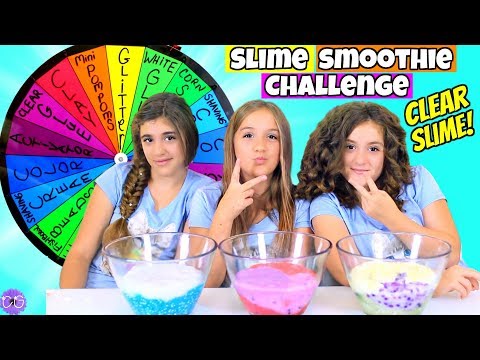 MYSTERY WHEEL OF SLIME PART 3 * CLEAR SLIME SMOOTHIE CHALLENGE!
